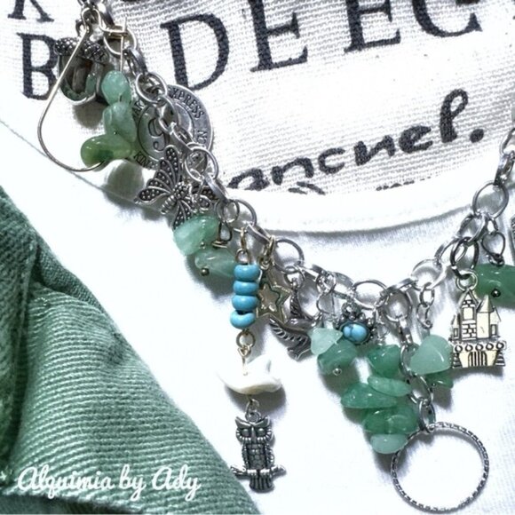 Alquimia Green and Silver Charm Necklace - Picture 2 of 7